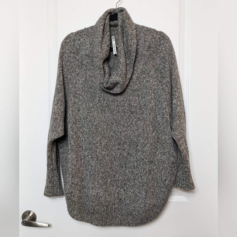 Leo & Nicole Cotton Blend Poncho Pullover Sweater Cowl Neck Brown, Size 1X
